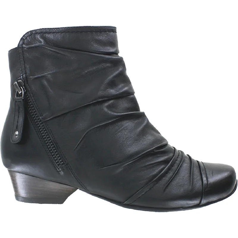 Booties for daily heels-Women's Ziera Crystal Black Leather