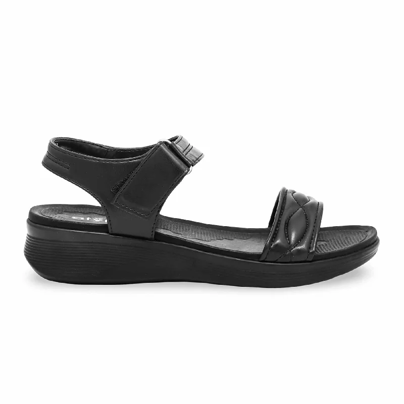 Sandals for foot hugBlack Formal Sandal PU0274