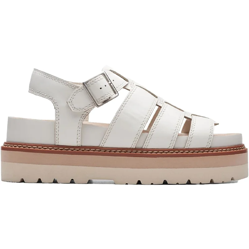 Sandals with earthy tonesWomen's Clarks Orianna Twist Off White Leather