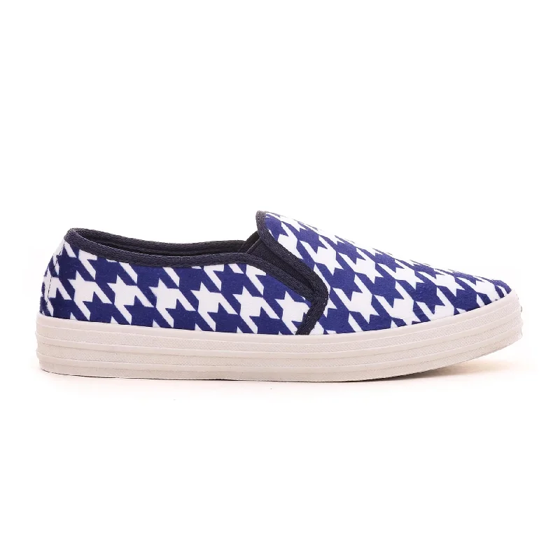 Athletic shoes for athletic events-Blue Casual Slip Ons WN6130