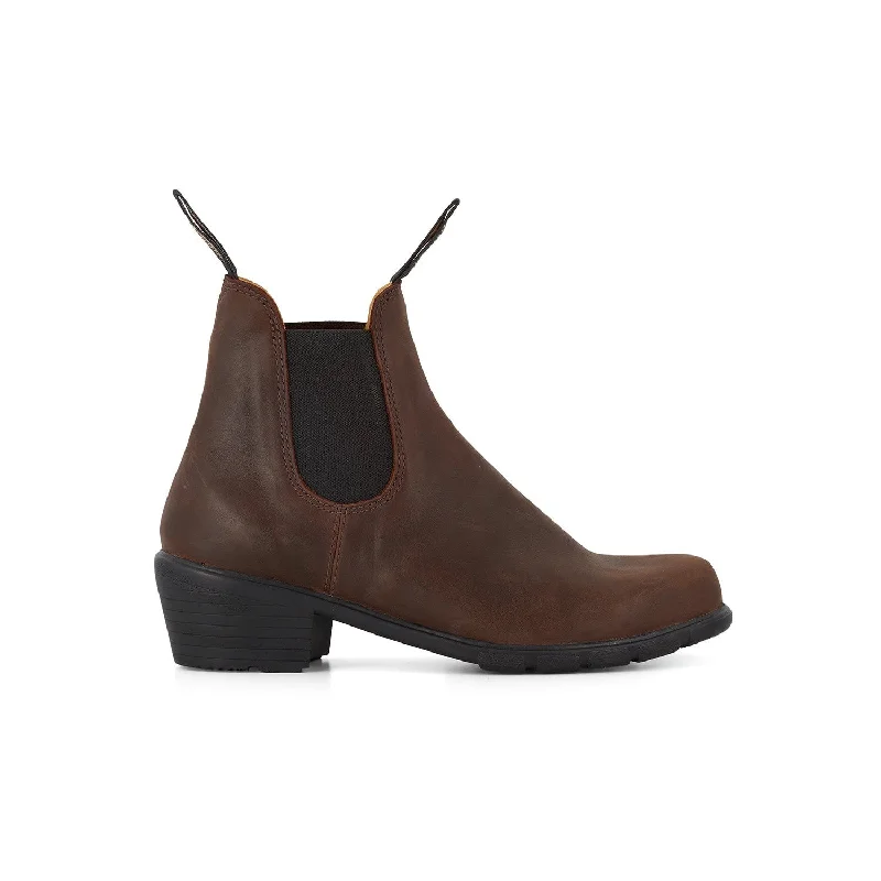 Ankle boots for party looks-Blundstone #1673 Series Ladies Antique Brown Leather Water Resistant Pull On Ankle Boots