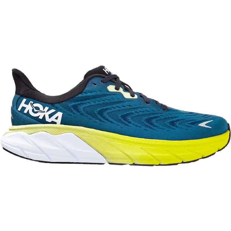 Athletic shoes with cool designs-Men's Hoka Arahi 6 Blue Graphite/Blue Coral Mesh