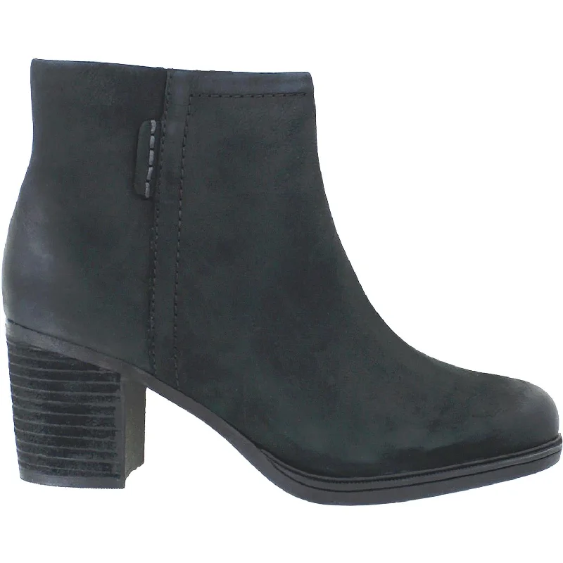 Booties with cozy fashion-Women's Rockport Cobb Hill Natashya Bootie Black Nubuck