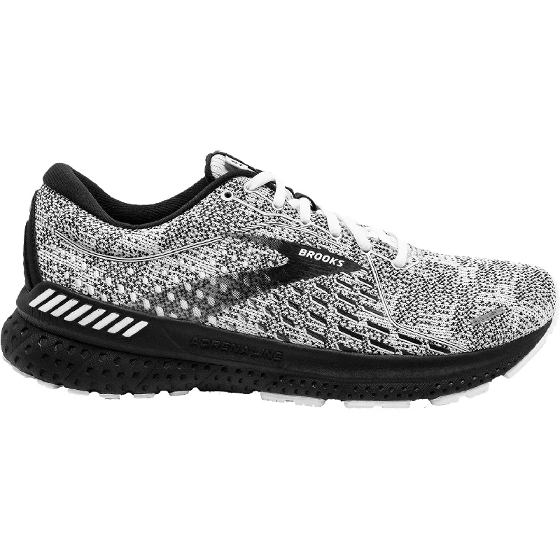 Athletic shoes with trendy support-Women's Brooks Adrenaline GTS 21 White/Grey/Black Mesh