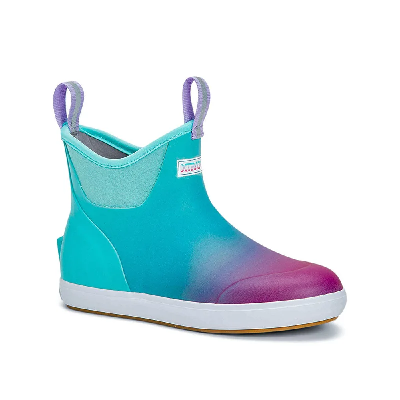 Ankle boots for urban explorers-XTRATUF Women's Ankle Deck Boots- Blue Aurora