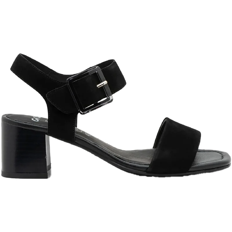 Sandals with ocean blueWomen's Ara Bethel Black Kid Suede