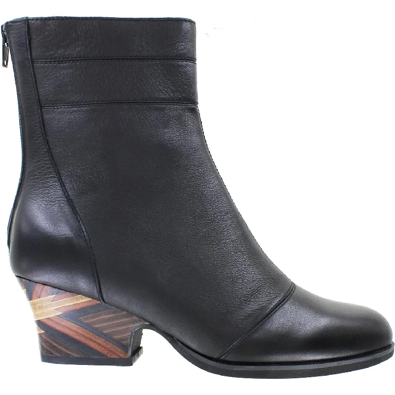 Booties with bold heels-Women's L'Amour Des Pieds Joosa Black Lamba Leather