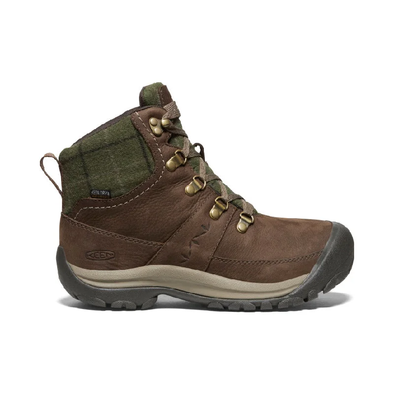 Snow boots for holiday travel-Women's Kaci III Winter Waterproof Boot  |  Dark Earth/Green Plaid