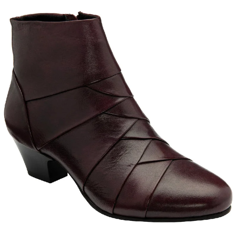 Ankle boots for cool vibes-Lotus Tara Ladies Purple Leather Side Zip Ankle Boots