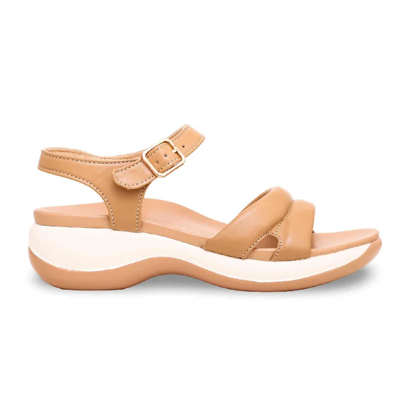 Sandals with premium leatherBeige Formal Sandal PU0299