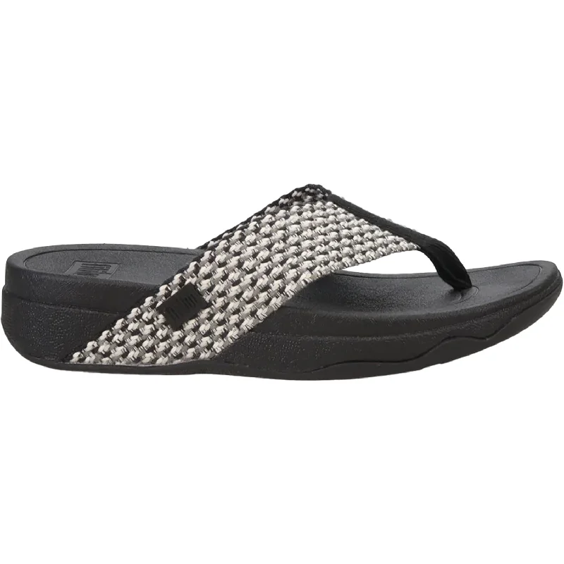 Sandals for campfire nightWomen's FitFlop Surfa Black Multi Fabric