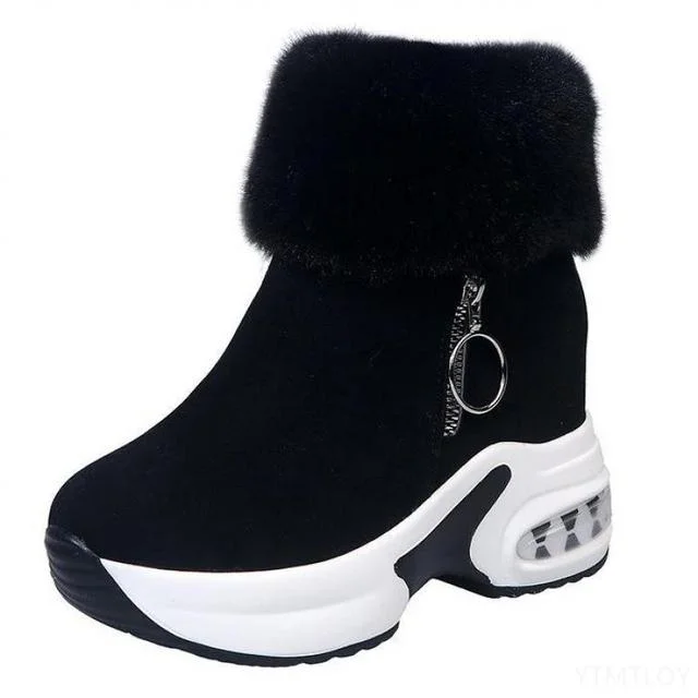 Snow boots for sunny winters-OCW Orthopedic Winter Snow Ankle Boots Warm Fur Arch Support Women Shoes