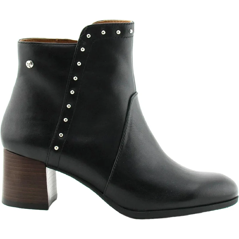 Booties for holiday soles-Women's Pikolinos Bayona W8T-8773 Black Leather