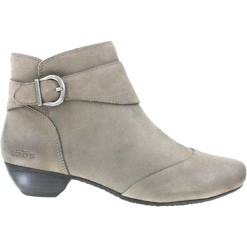 Booties for cozy fashion-Women's Taos Addition Taupe Oiled Leather