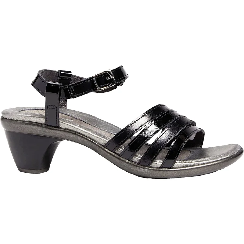 Sandals with picnic outfitWomen's Naot Current Black Patent/Jet Black/Black Luster Leather