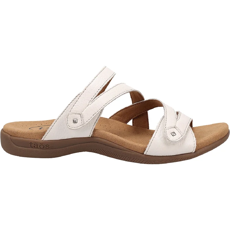 Sandals with neon strapsWomen's Taos Double U White Leather