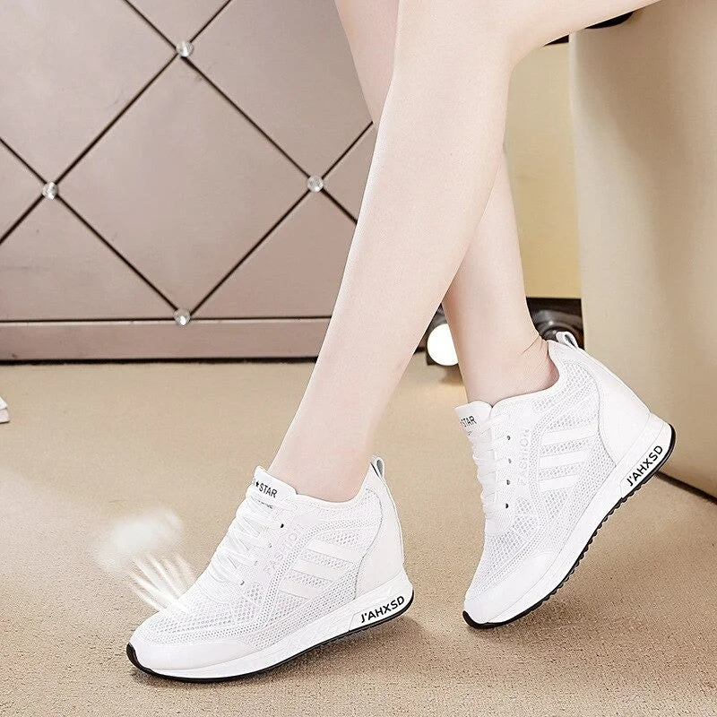 OCW Women Unique High Top Design Comfortable Shoes Height Increase