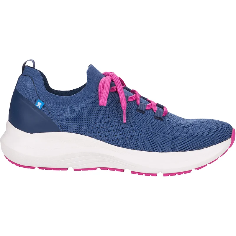 Athletic shoes for active jogs-Women's Rieker Revolution 42101-14 Ayla 01 Atlantis Blue Knit Mesh