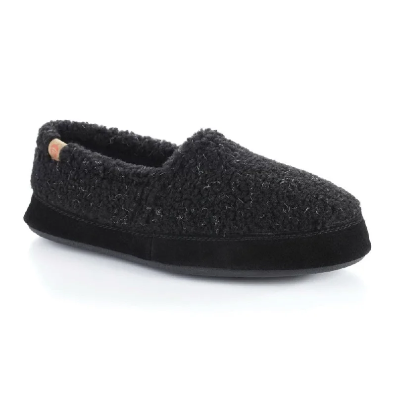 Slippers with durable paddingAcorn Men's Slipper Black Berber