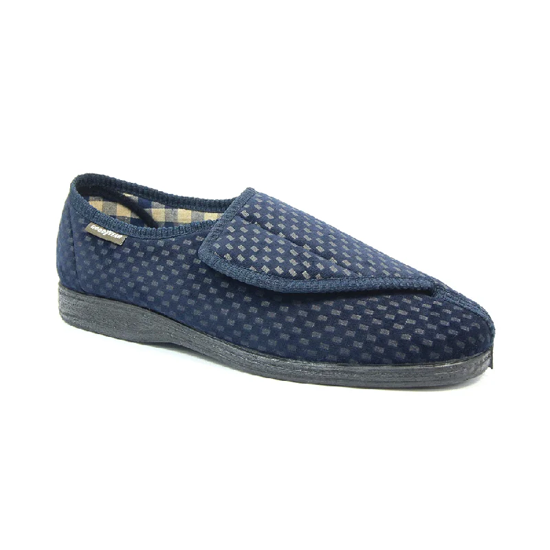 Slippers for cozy relaxationGood Year Columbus KMG125 Mens Navy Touch Fastening Slipper