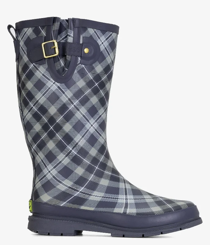 Rain boots for wet paths-Western Chief Cabin Plaid Tall Rain Boot - Women