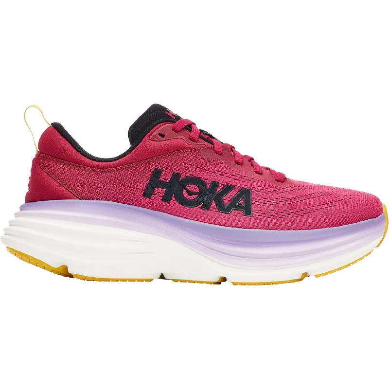 Athletic shoes with soft traction-Women's Hoka Bondi 8 Cherries Jubilee/Pink Yarrow Mesh