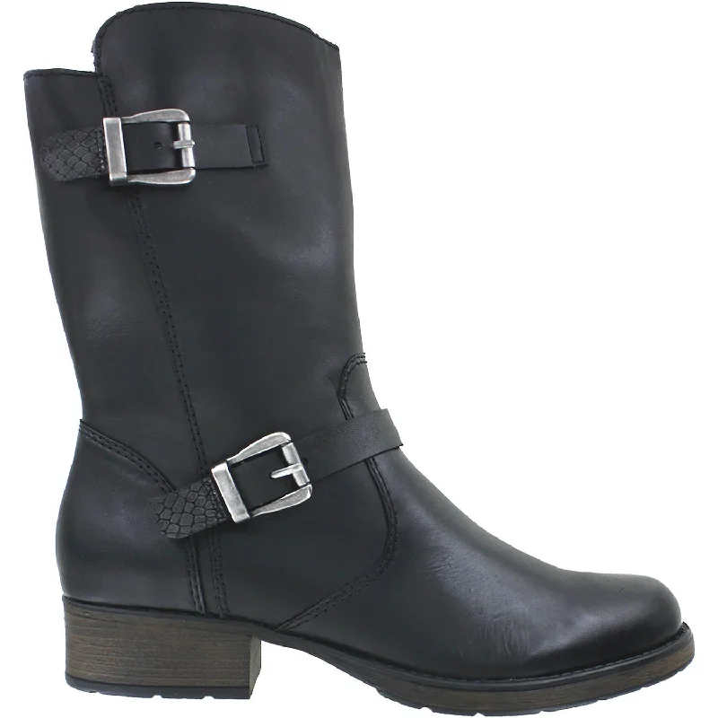 Booties with durable style-Women's Rieker Z9582-00 Faith Schwarz Leather