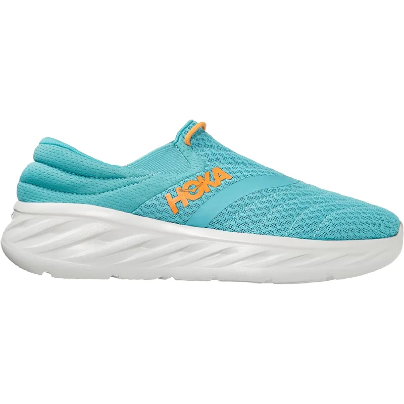 Athletic shoes with retro style-Men's Hoka Ora Recovery Shoe 2 Aquarelle/Blazing Orange Mesh