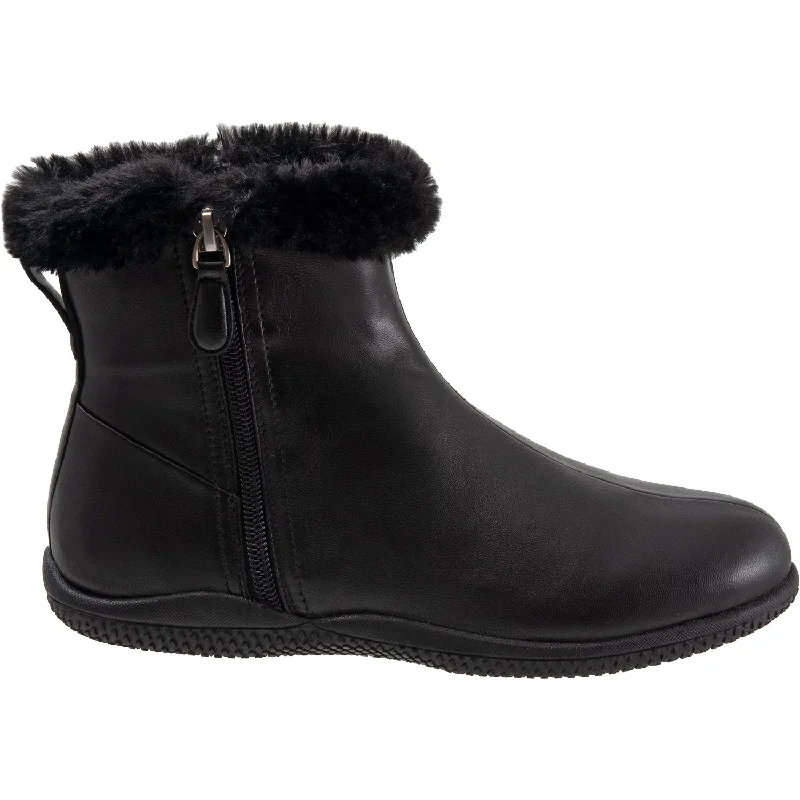 Booties with soft fashion-Women's Soft Walk Helena Black Leather