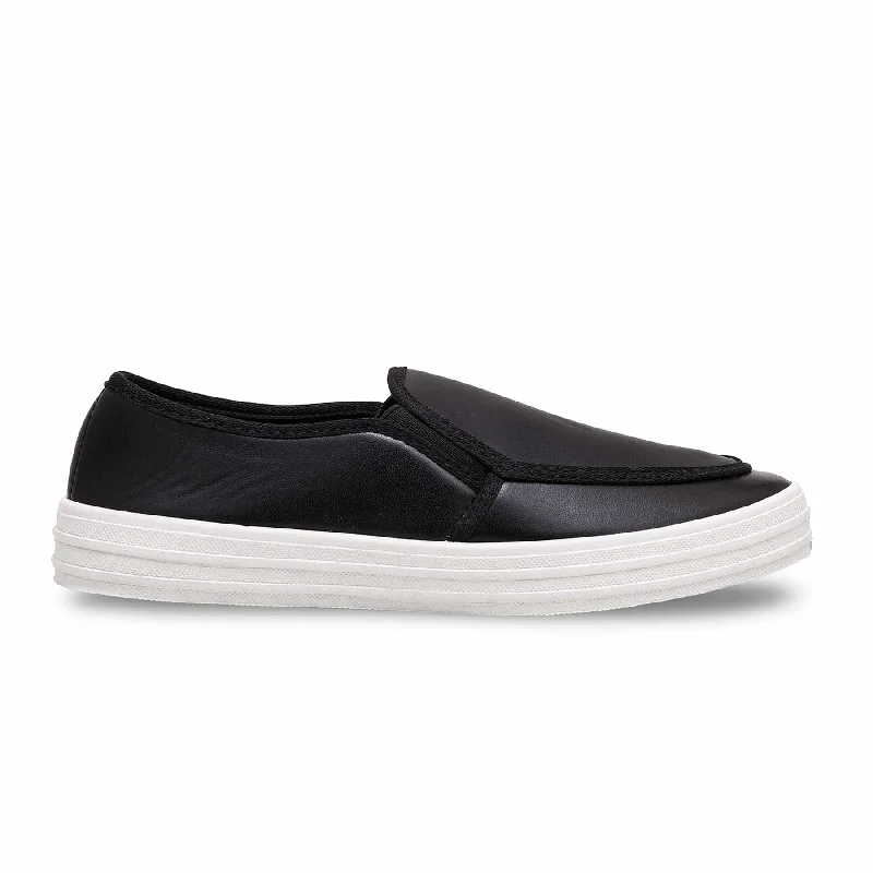 Athletic shoes with low profile-Black Casual Sneaker WN6157