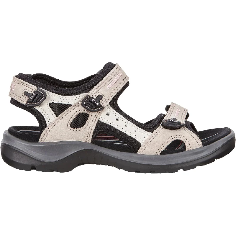 Sandals for vintage walkWomen's Ecco Yucatan Atmosphere/Ice/White/Black Nubuck