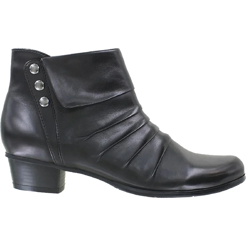 Booties with cool soles-Women's Regarde Le Ciel Stefany-278 Black Leather