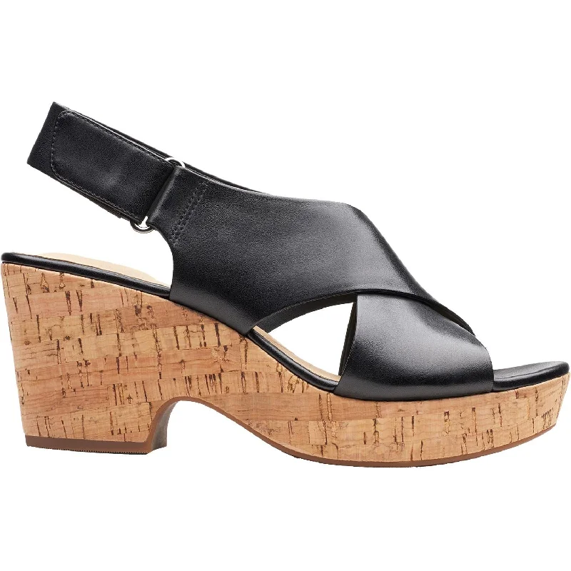 Sandals with gentle wearWomen's Clarks Maritsa Lara Black Leather