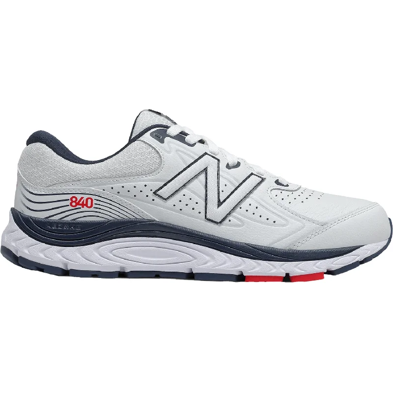 Athletic shoes for urban running-Men's New Balance MW840NR3 White/Indigo Leather