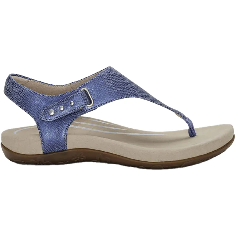 Sandals with foot reliefWomen's Aetrex Ellie Blue Synthetic