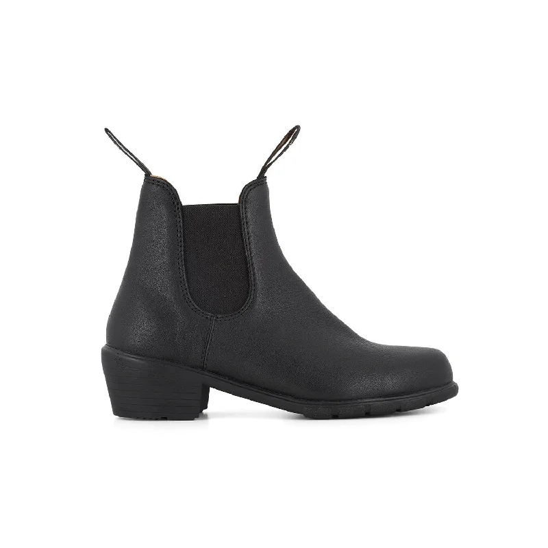 Ankle boots for everyday ease-Blundstone #1671 Series Ladies Black Leather Water Resistant Pull On Ankle Boots