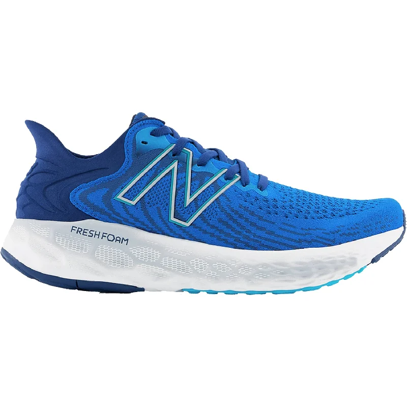 Athletic shoes with durable stitching-Men's New Balance Fresh Foam M1080S11 Wave Blue Synthetic/Mesh