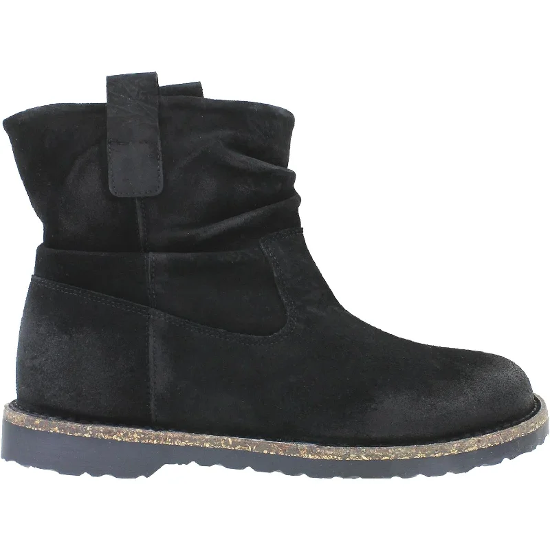 Booties for casual fashion-Women's Birkenstock Luton Black Suede