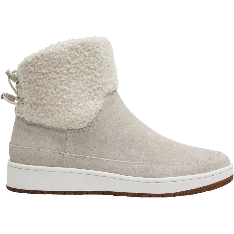 Booties for chic fashion-Women's Aetrex Winnie Winter White Suede