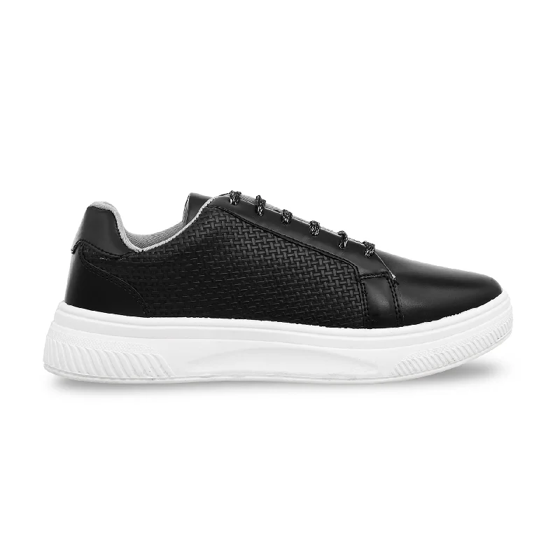 Athletic shoes with slip-on design-Black Casual Sneaker AT7307