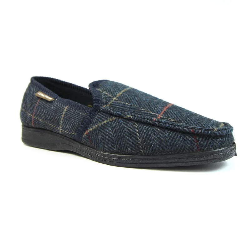 Slippers for relaxed styleGoodyear Eisenhower KMG137 Mens Navy Textile Slip On Slippers