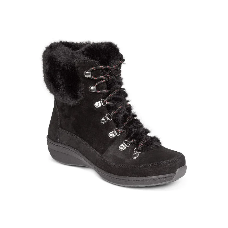 Snow boots for winter break-Aetrex Jodie Fur Arch Support Waterproof Winter Boot