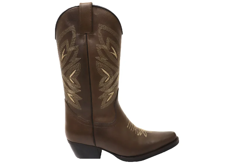 cowboy boots for men with classic round toe design-Cowboy boots with alien designD Milton Eleanor Womens Comfortable Leather Western Cowboy Boots