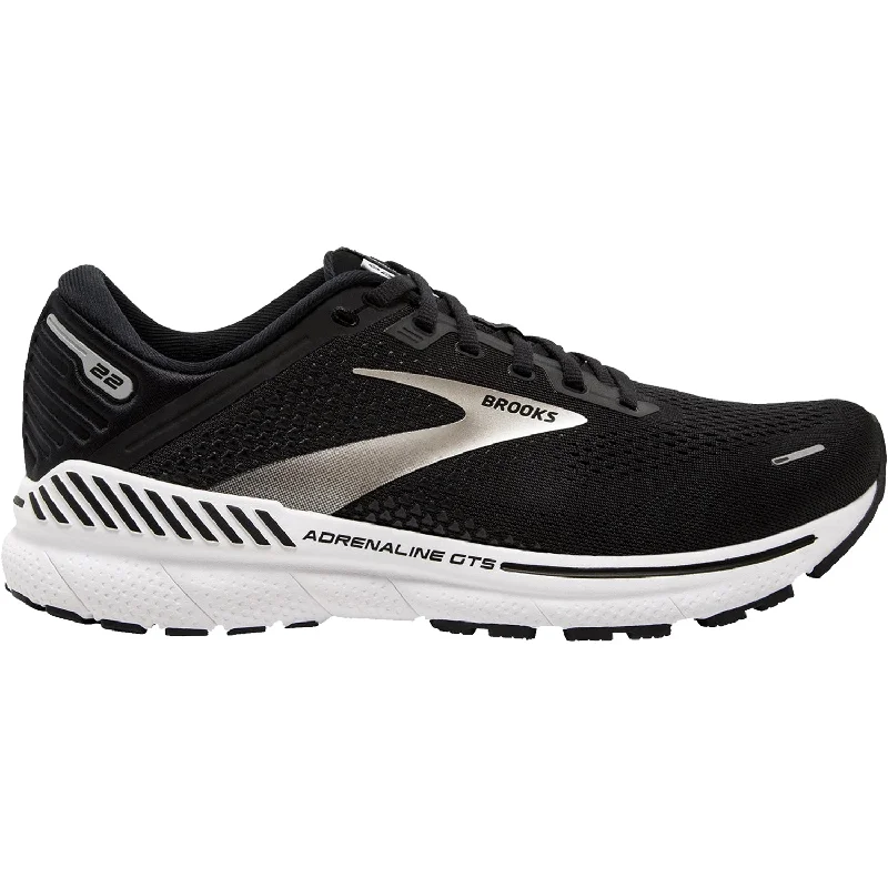 Athletic shoes with soft soles-Women's Brooks Adrenaline GTS 22 Black/Silver/Anthracite Mesh