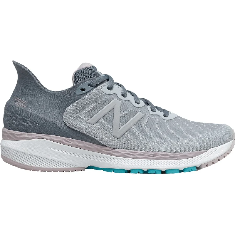 Athletic shoes with padded tongues-Women's New Balance Fresh Foam W860S11 Light Cyclone/Logwood Synthetic/Mesh