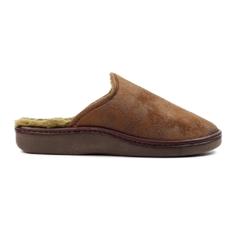 Slippers for indoor warmthLazy Dogz KMD100BR Mens Glen II Brown Slipper