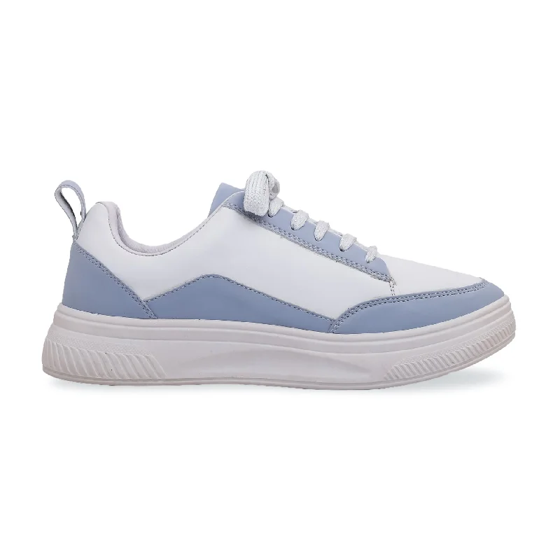 Athletic shoes with trendy logos-Blue Casual Sneaker AT7305