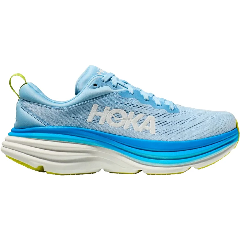 Athletic shoes for cold weather-Men's Hoka Bondi 8 Airy Blue/Diva Blue Mesh