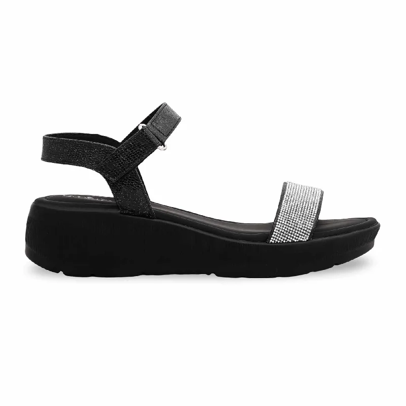 Sandals for dirt pathsBlack Formal Sandal PU0284