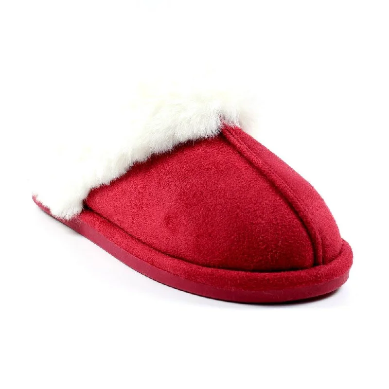 Slippers with supportive paddingLunar KLB033 Lunar Margarita II Ladies Berry Wool Slip On Slippers